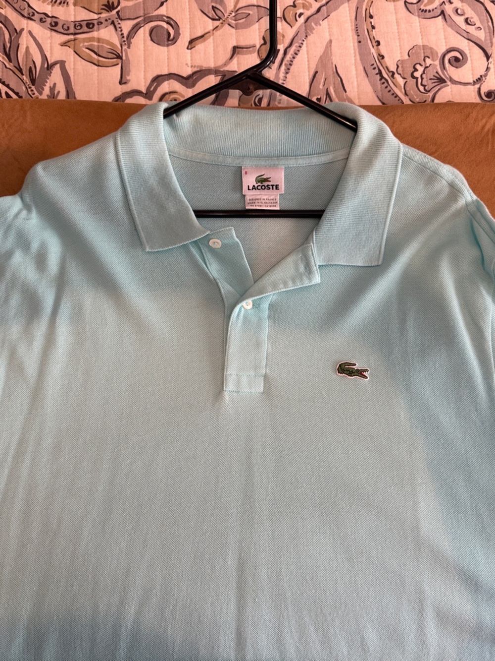 Lacoste mens Polo in Pale Aqua